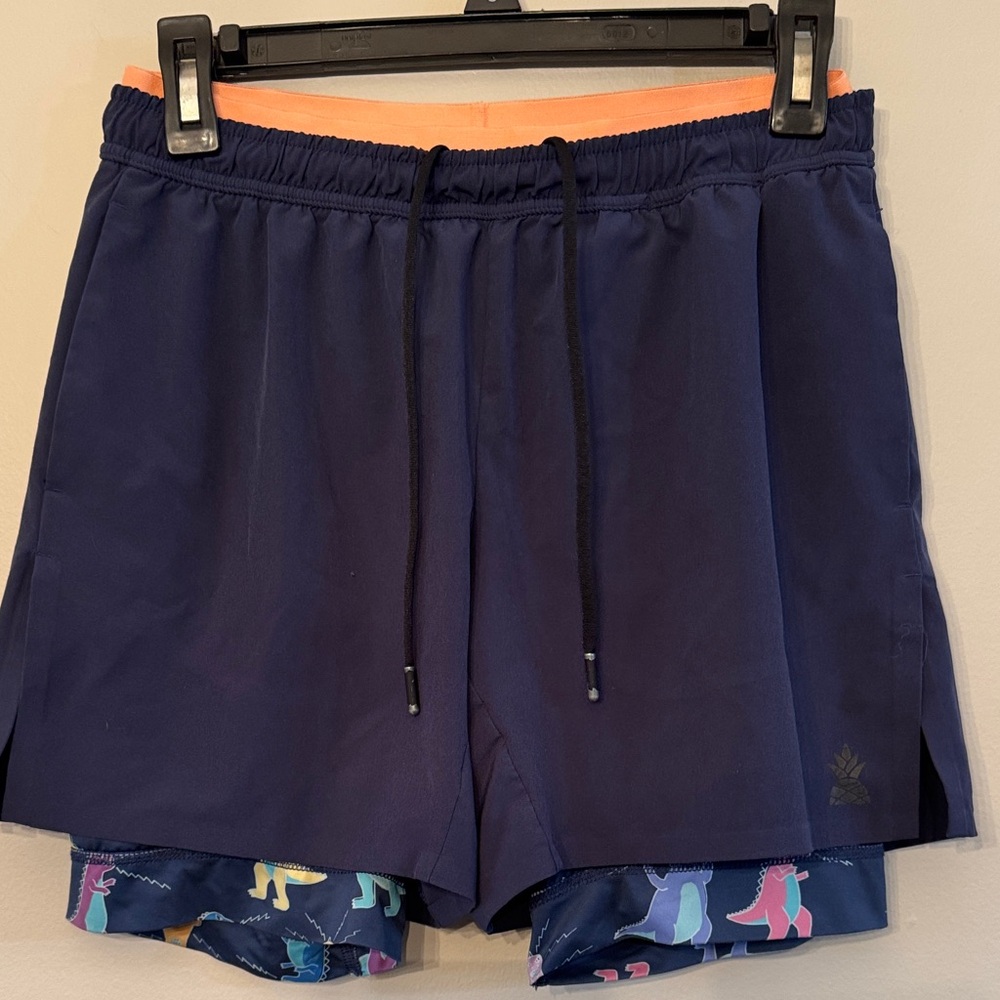 Chubbies Navy Shorts with Dinosaur Bike shorts